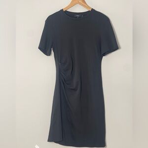 Theory | Ruched Tee Dress Medium Minimalist Contemporary Office